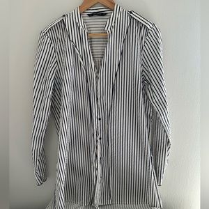 Zara V neck button down